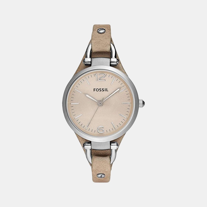 Women's Beige Analog Leather Watch ES2830