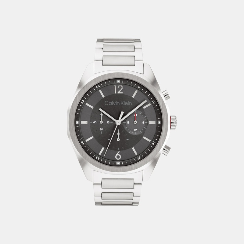 Men Grey Chronograph Stainless Steel Watch 25200264
