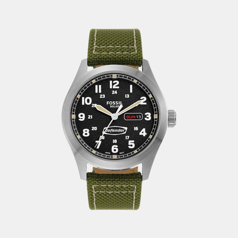 Men's Black Analog Nylon Watch FS5977