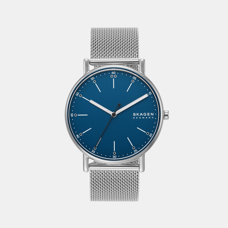 Men's Blue Analog Mesh Watch SKW6904