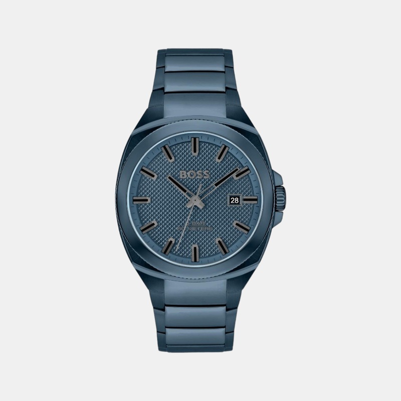 Men's Quartz Analog Blue Dial Stainless Steel Watch 1514138