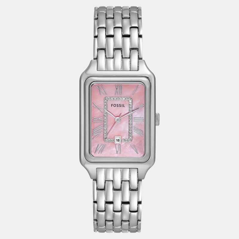 Raquel Women Quartz Pink Mother Of Pearl Dial Analog Stainless Steel Watch ES5401