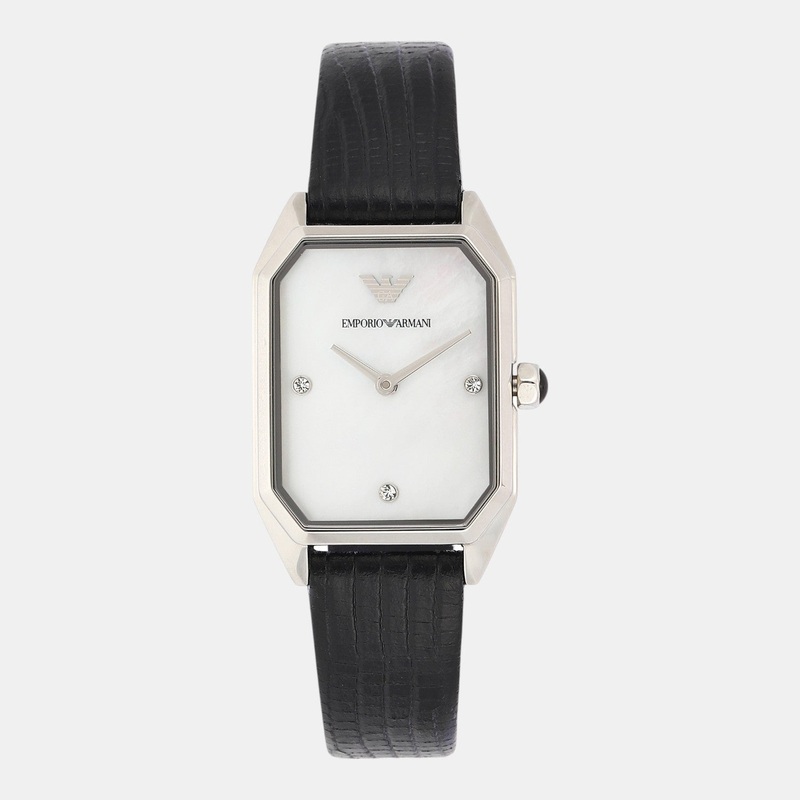 Women Quartz Mother Of Pearl Dial Analog Leather Watch AR11148