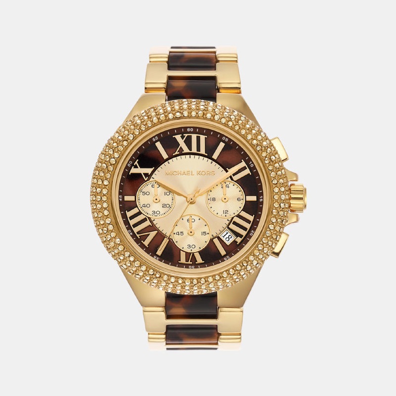 Women Quartz Multi-Colour Dial Chronograph Stainless Steel Watch MK7269