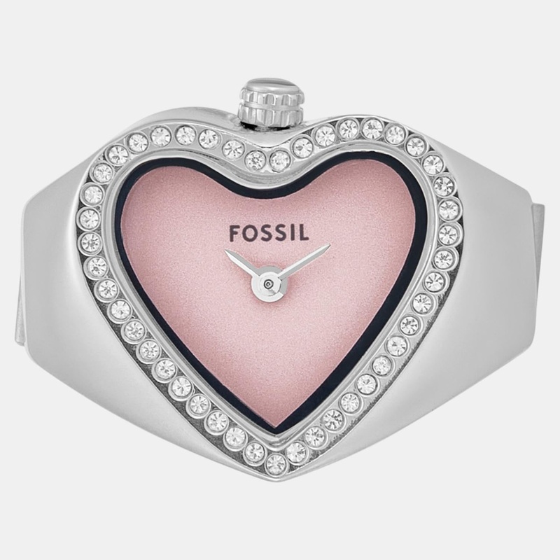 Women Quartz Pink Dial Analog Stainless Steel Watch ES5408