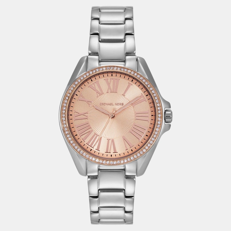 Women Quartz Rose Gold Dial Analog Stainless Steel Watch MK4854