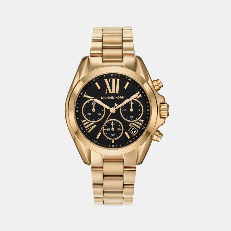 Women's Black Chronograph Brass Watch MK6959