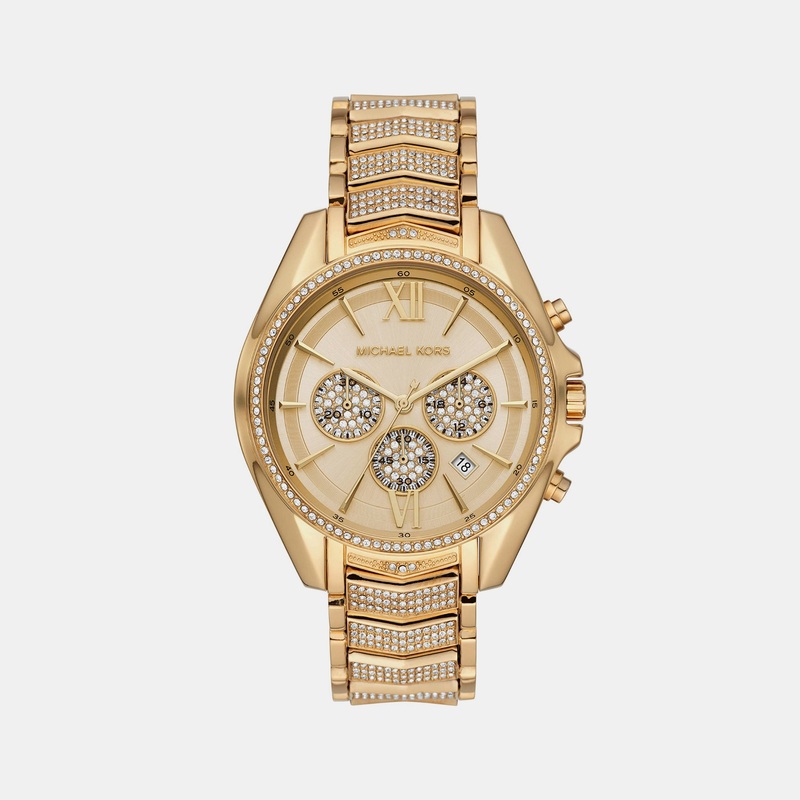Women's Gold Chronograph Brass Watch MK6729