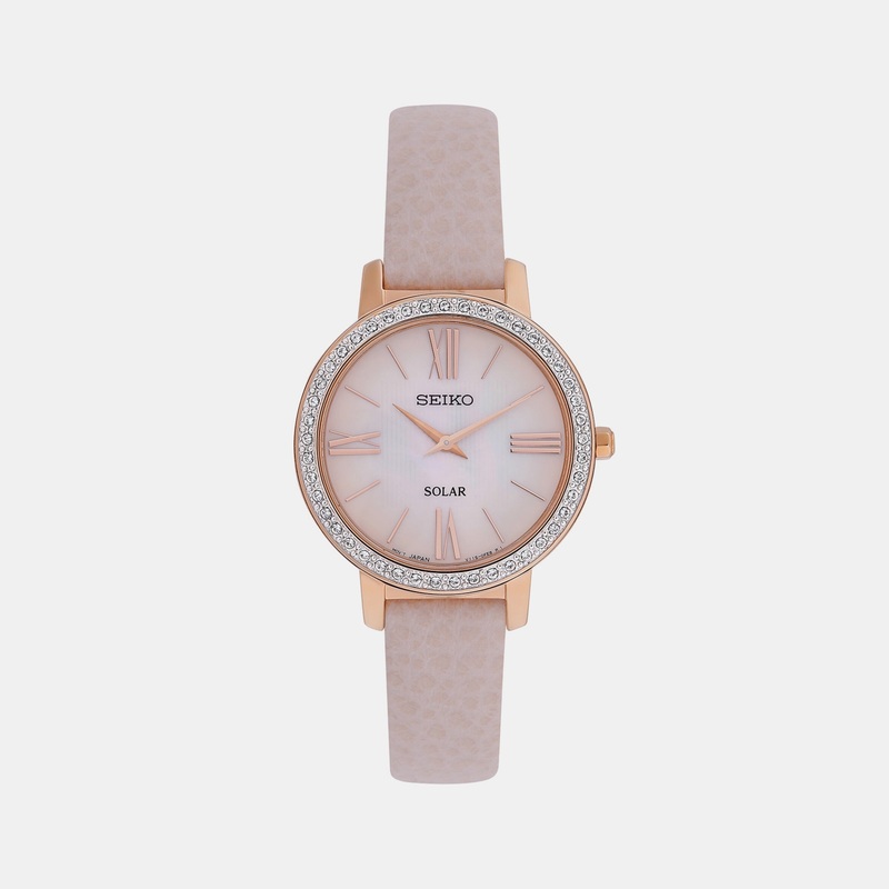 Women's Pink Solar Leather Watch SUP460P1