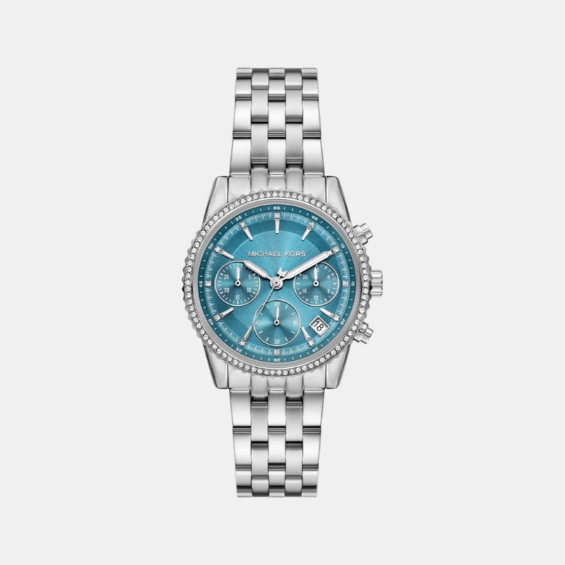 Bryant Women Chronograph Blue Dial Stainless Steel Watch MK7539