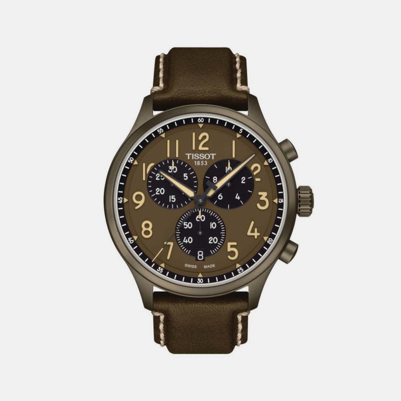 CHRONO XL Unisex Chronograph Leather Watch T1166173609200