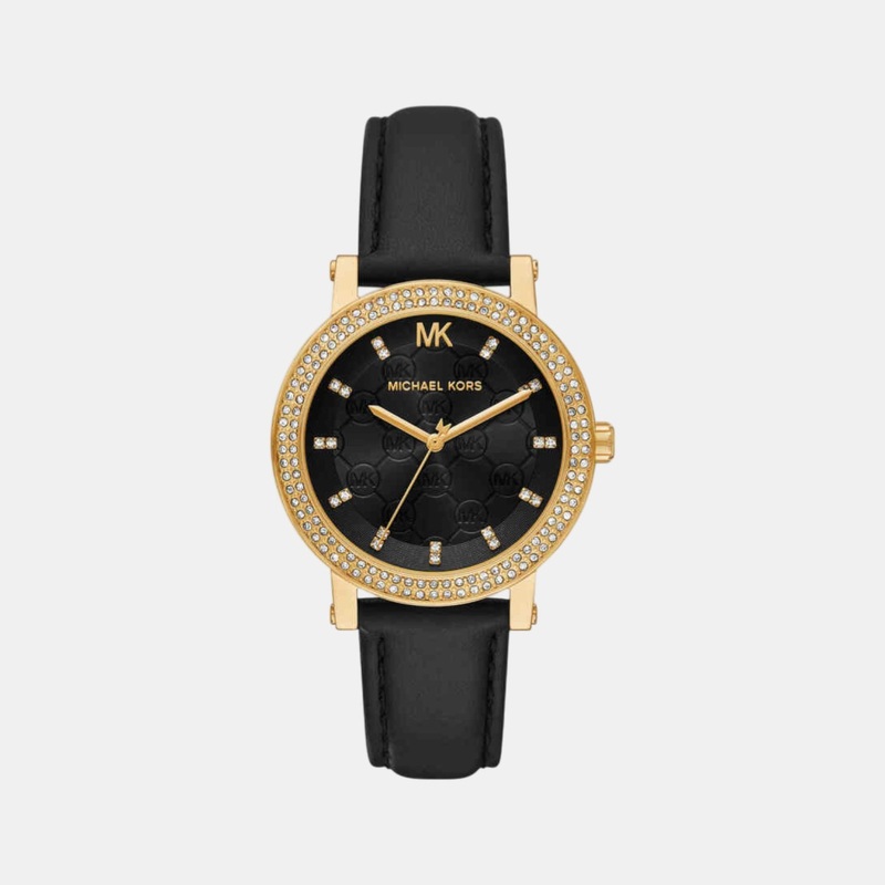 Corey Women Analog Black Dial Leather Watch MK4896