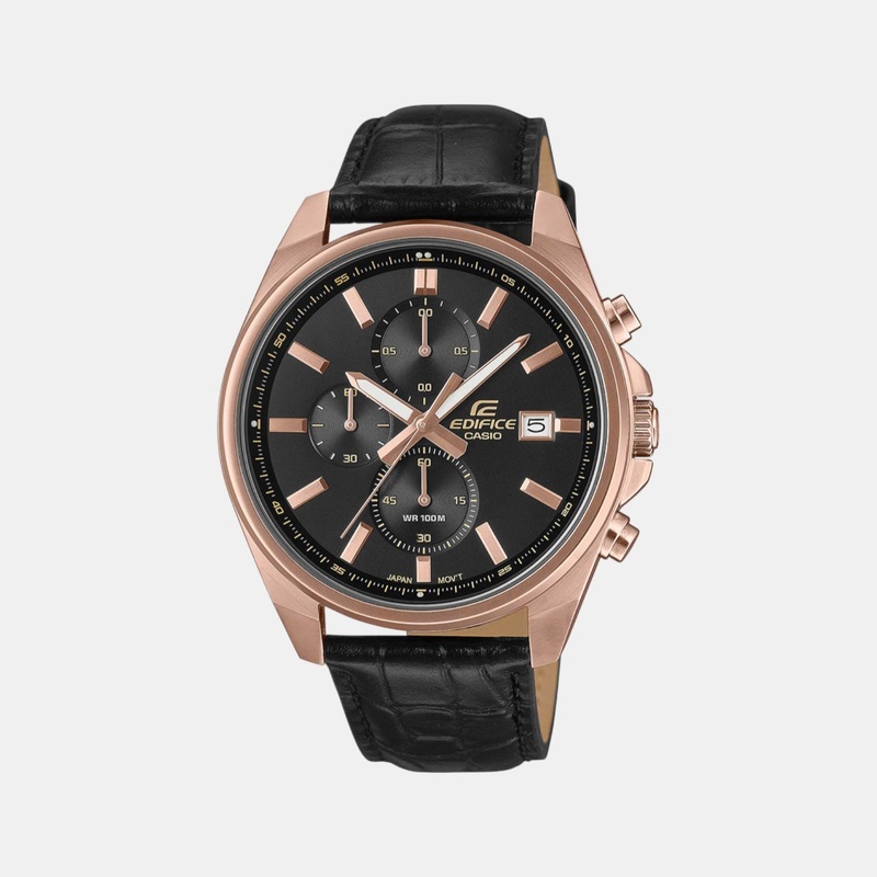 Edifice Men Quartz Black Dial Analog Stainless Steel Watch EFV-610ECL-1AUDF ED665