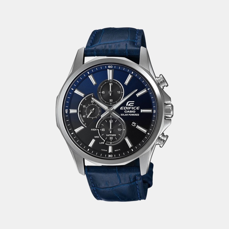 Edifice Men Quartz Blue Dial Analog Leather Watch EFB-670SBL-2AVUPR ED648