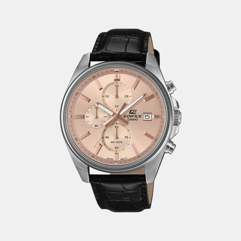 Edifice Men Quartz Peach Dial Analog Stainless Steel Watch EFV-610EL-5AUDF ED664