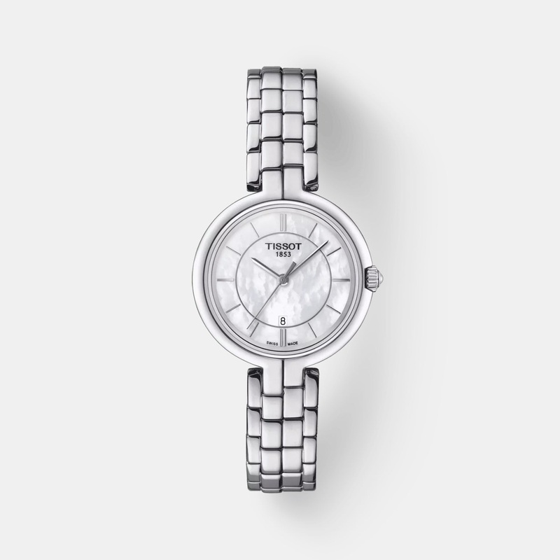 Flamingo Women Quartz Mother Of Pearl Dial Analog Stainless Steel Watch T0942101111100