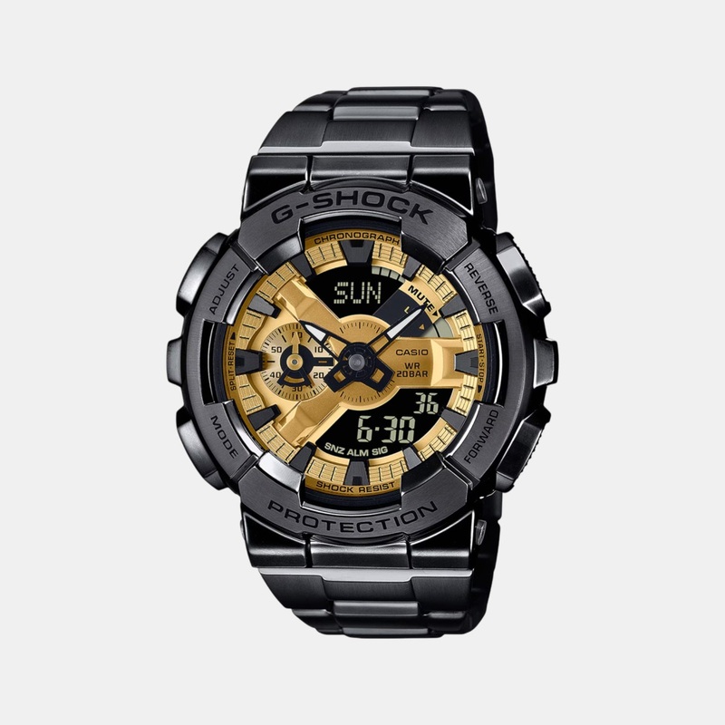G-Shock Men Quartz Black Dial Analog Stainless Steel Watch GM-110BD-1A9DR G1688