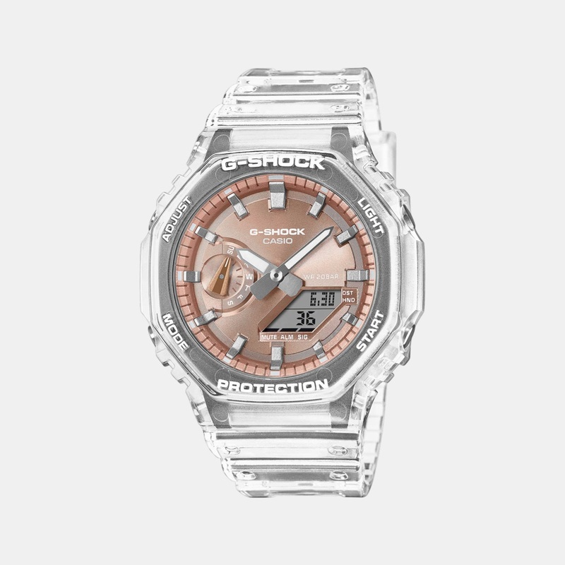 G-Shock Men Quartz Orange Dial Analog Resin Watch GA-2100BM-7A5DR G1689