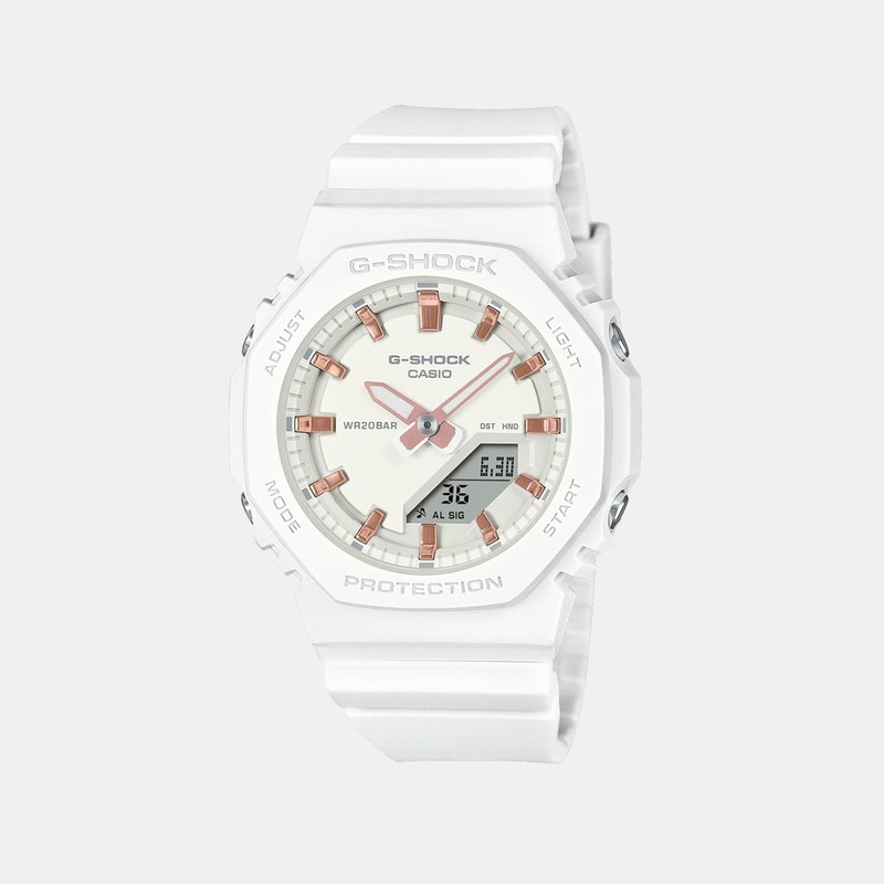 G-Shock Women Quartz White Dial Analog Resin Watch GMA-P2100M-7ADR G1700