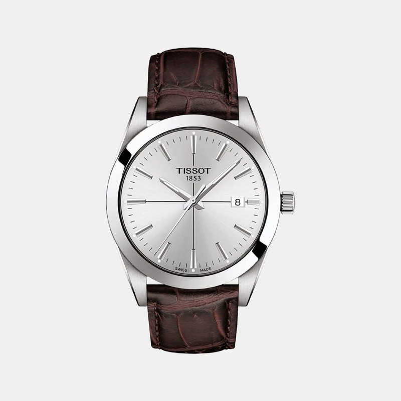 Gentleman Men Analog Leather Watch T1274101603101