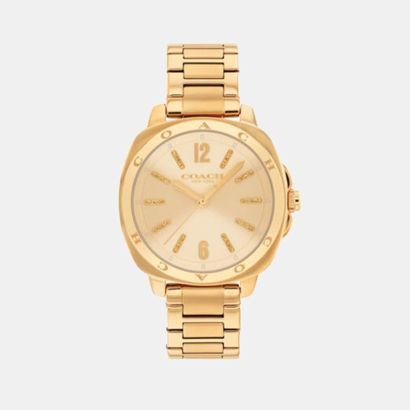 Kitt Women Quartz Champagne Dial Analog Stainless Steel Watch 14504468