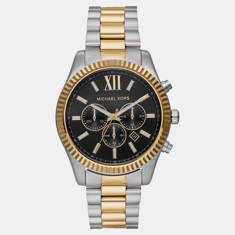 Lexington Men Quartz Black Dial Chronograph Stainless Steel Watch MK9207