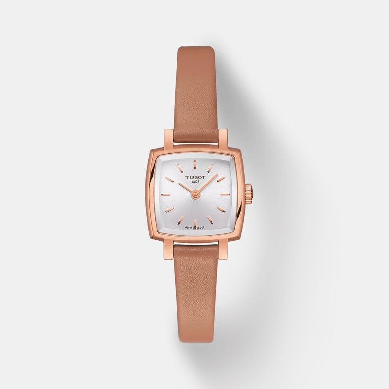 Lovely Square Women Quartz Analog Leather Watch T0581093603101