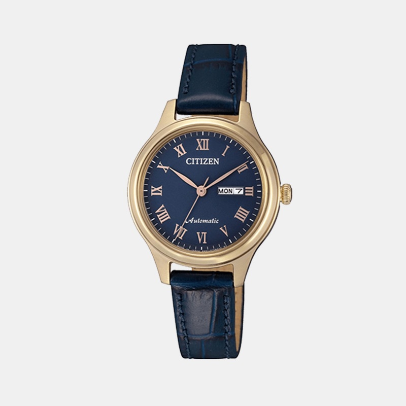 Men Automatic Blue Dial Analog Stainless Steel Watch PD7133-11L