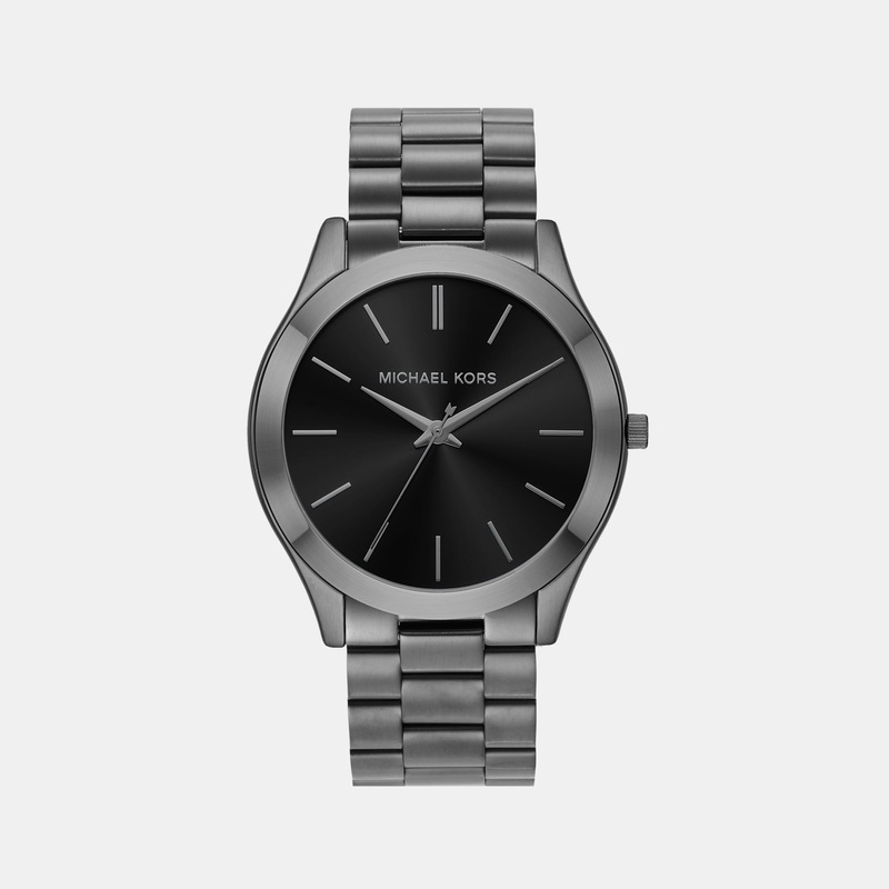 Men's Black Analog Stainless Steel Watch MK1044
