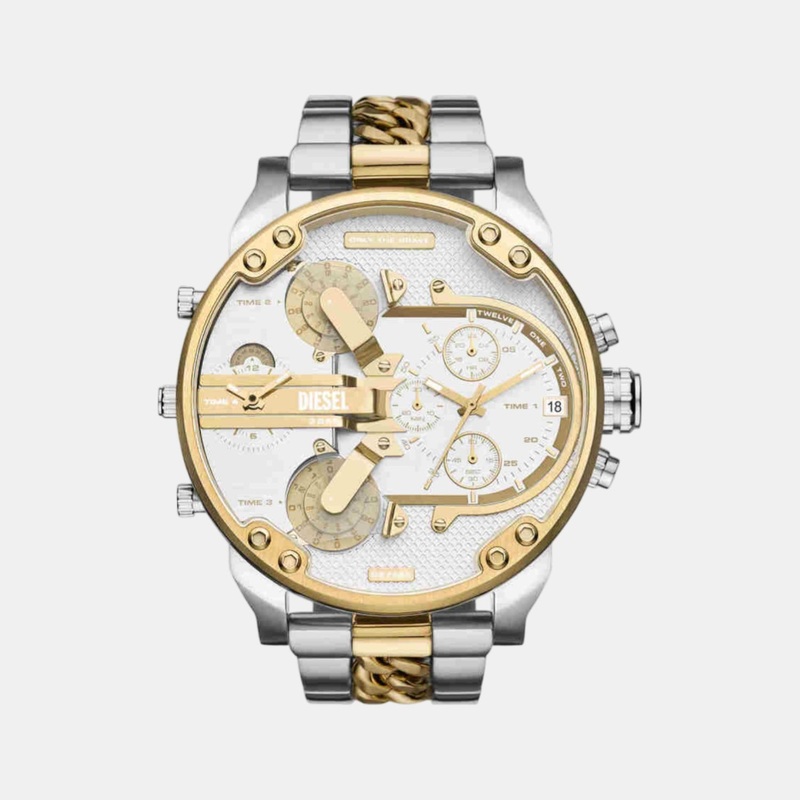 Mr. Daddy 2 Men's Chronograph Two Tone Dial Stainless Steel Watch DZ7486
