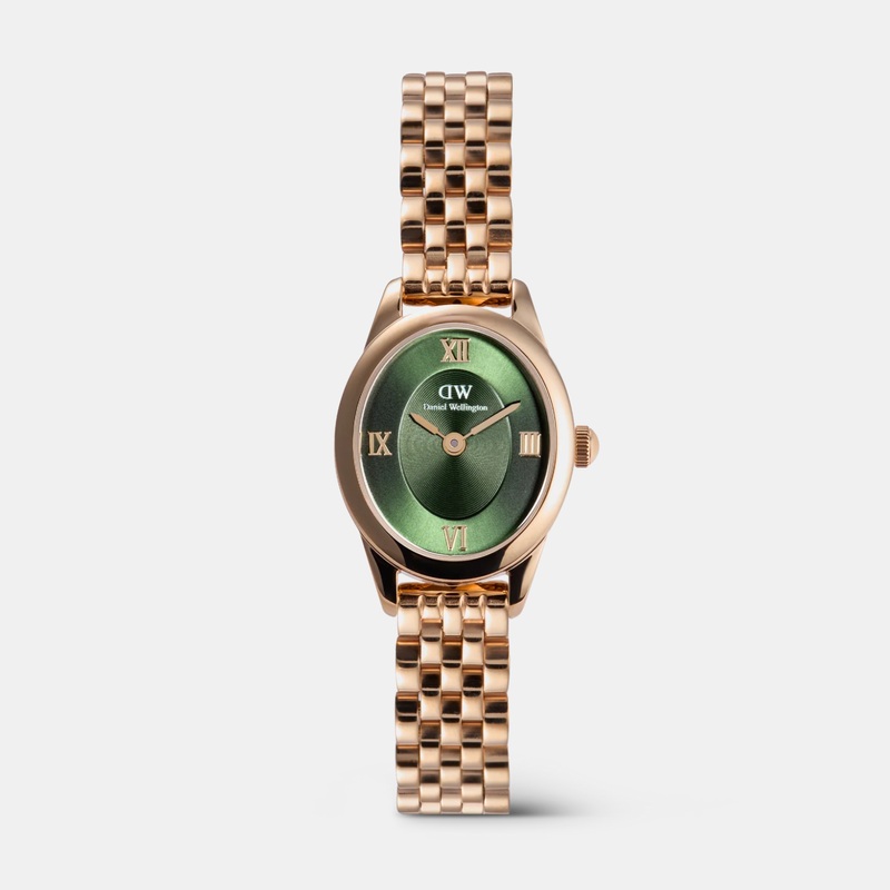 Ophelia Women Oval Mini Emerald Green Dial Analog Stainless Steel Watch DW00100806K