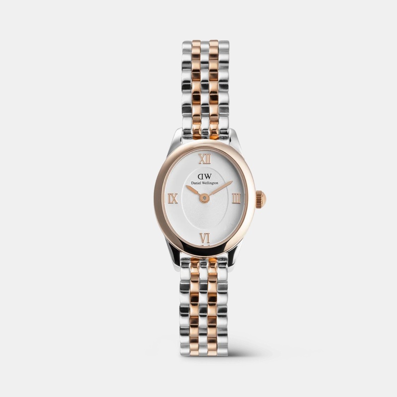 Ophelia Women Oval Mini White Dial Analog Stainless Steel Watch DW00100810K