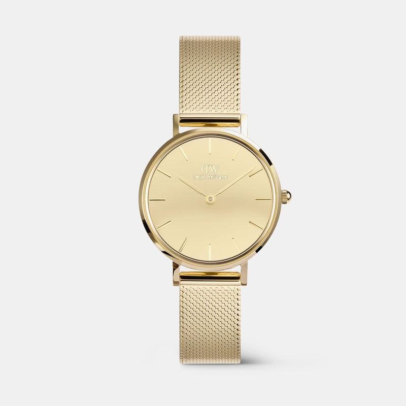 Petite Women Gold Analog Stainless Steel Watch DW00100797