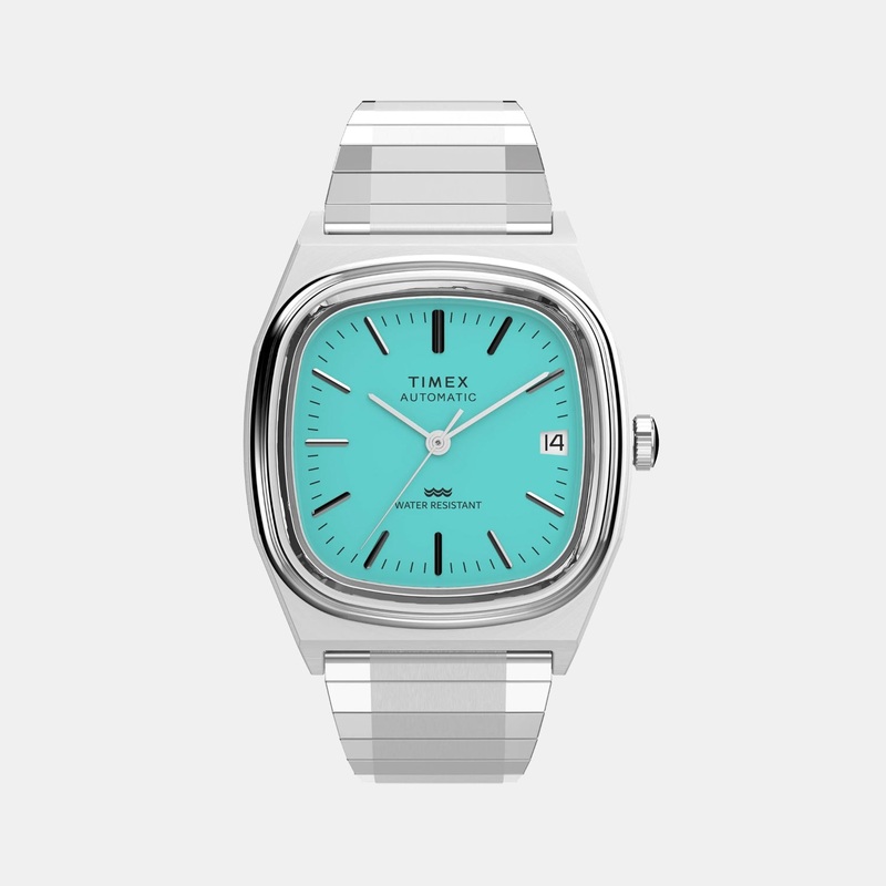 Q TIMEX Men Automatic Blue Dial Analog Stainless Steel Watch TW2Y07300UJ