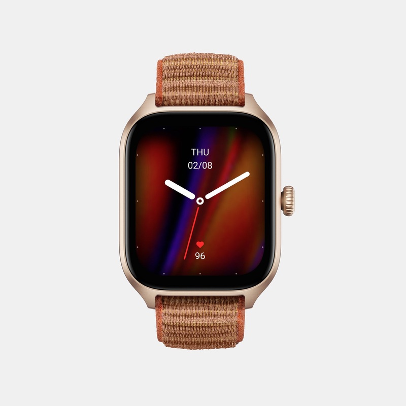 Smart Unisex Autumn Brown Dial Amoled Silicone Watch GTS 4 AUTUMN BROWN