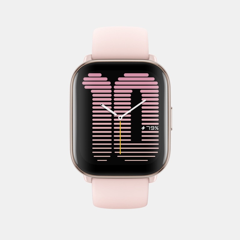 Smart Unisex Petal Pink Dial Amoled Silicone Watch AMAZFIT ACTIVE PETAL PINK