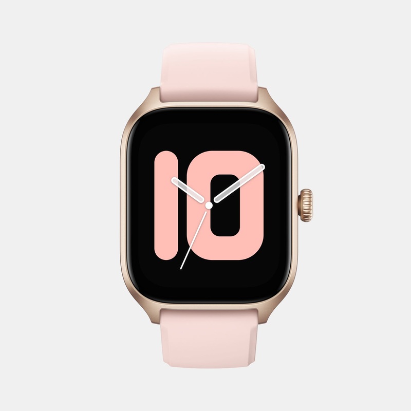 Smart Unisex Rosebud Pink Dial Amoled Silicone Watch GTS 4 PINK