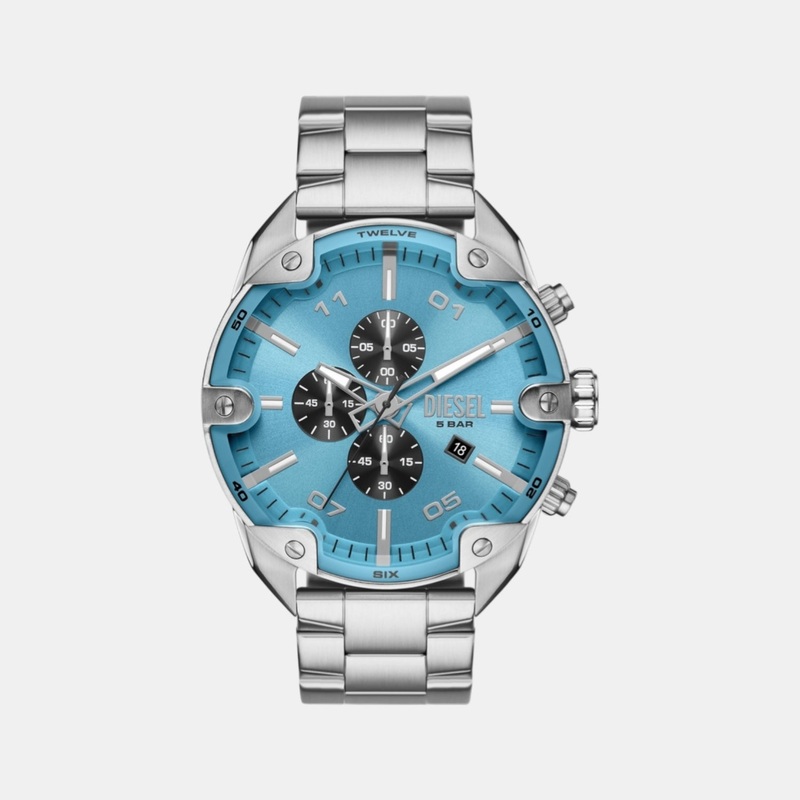 Spiked Men's Chronograph Blue Dial Stainless Steel Watch DZ4655