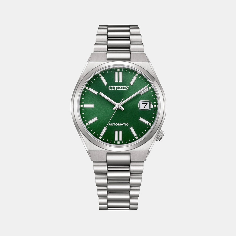 Tsuyosa Unisex Automatic Dark Green Dial Analog Stainless Steel Watch NJ0200-50X