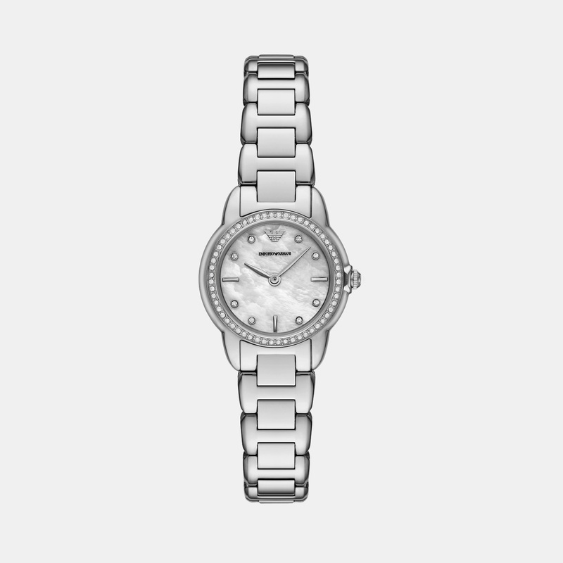 Women Analog Mother Of Pearl Dial Stainless Steel Watch AR11669
