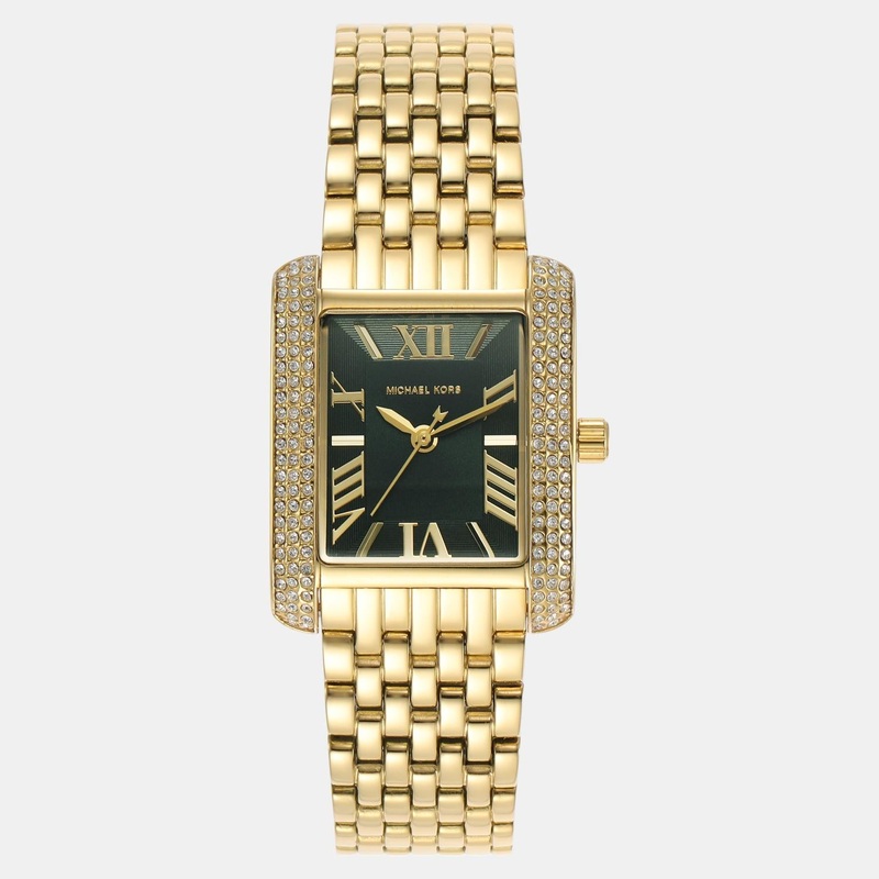 Women Quartz Green Dial Analog Stainless Steel Watch MK4742