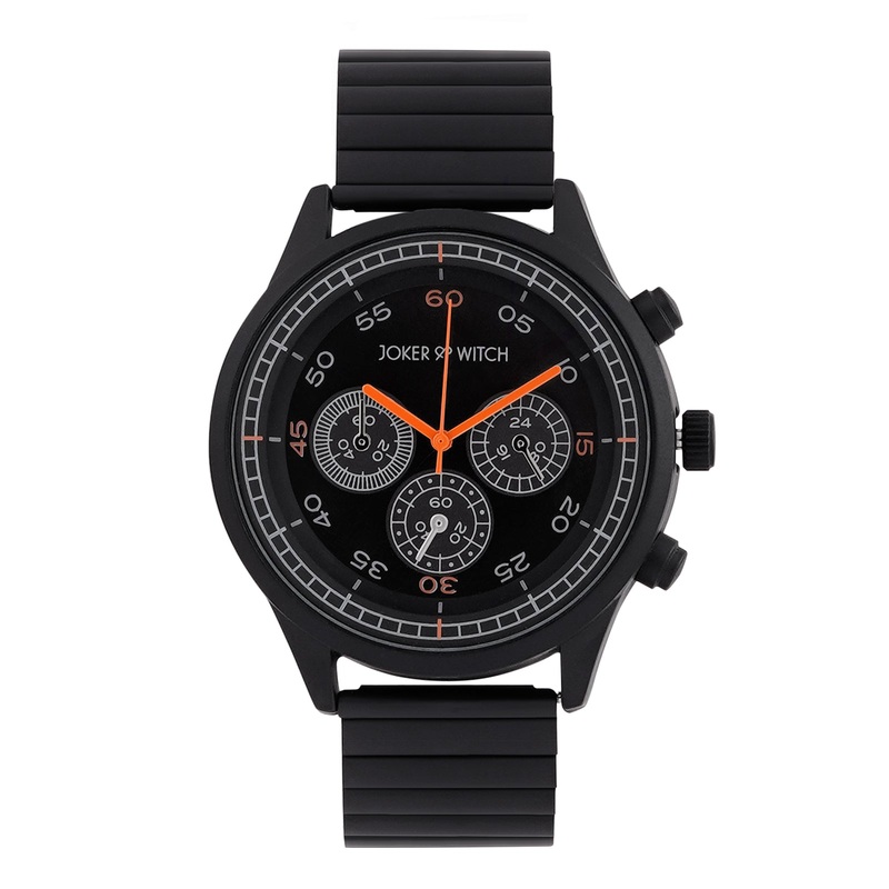 Aladar All Black Metallic Strap Watch