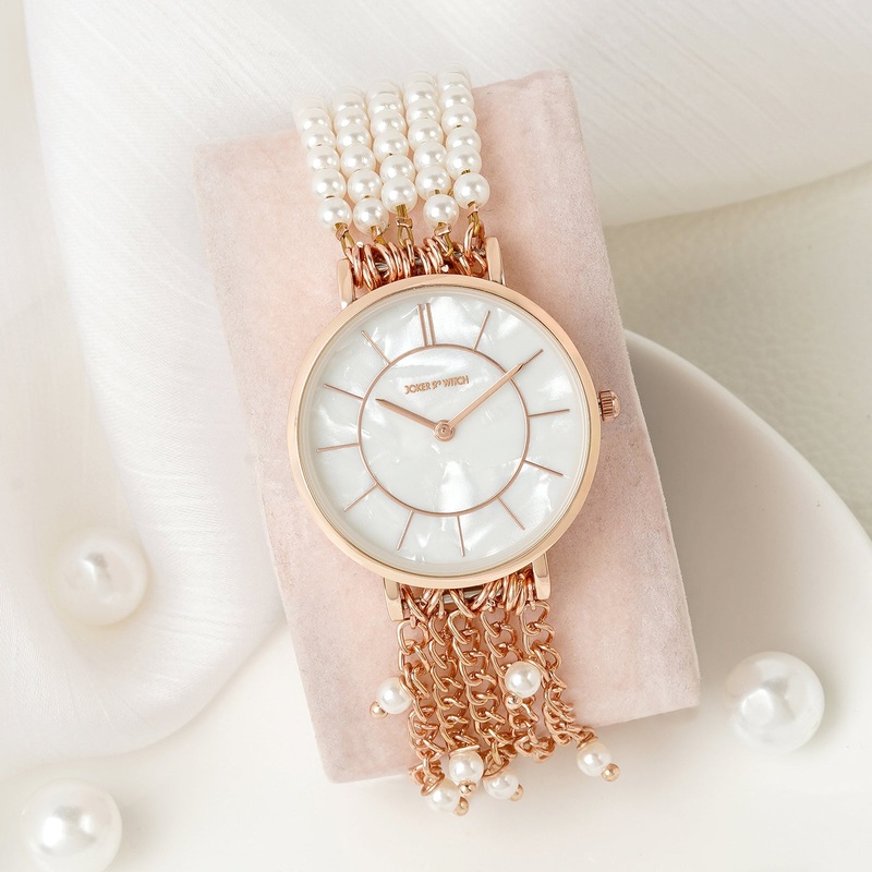 Constance White MOP Dial Single Wrap Rose Gold Watch