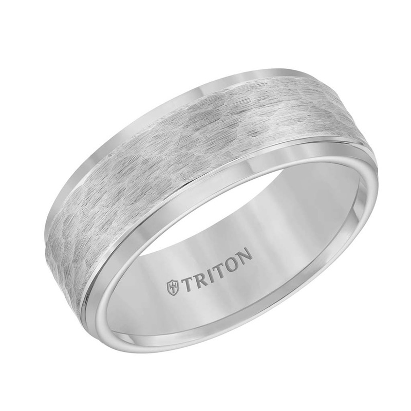 Triton 8mm Tungsten Men's Wedding Band - 11-3288C-G