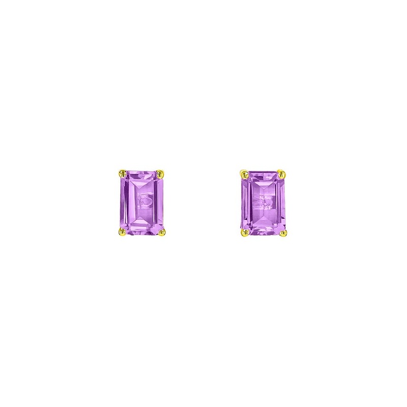 Amalfi Rose De France Emerald Cut Studs