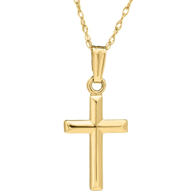 Children's 14k Cross Pendant Necklace