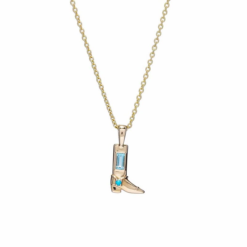 Cowboy Boot Bejeweled Pendant