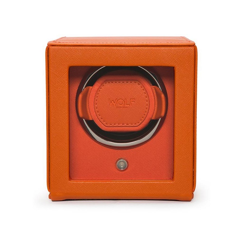 Cub Single Watch Winder With Orange Cover