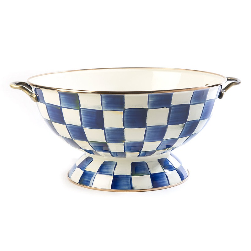 MacKenzie-Childs Royal Check Enamel Everything Bowl