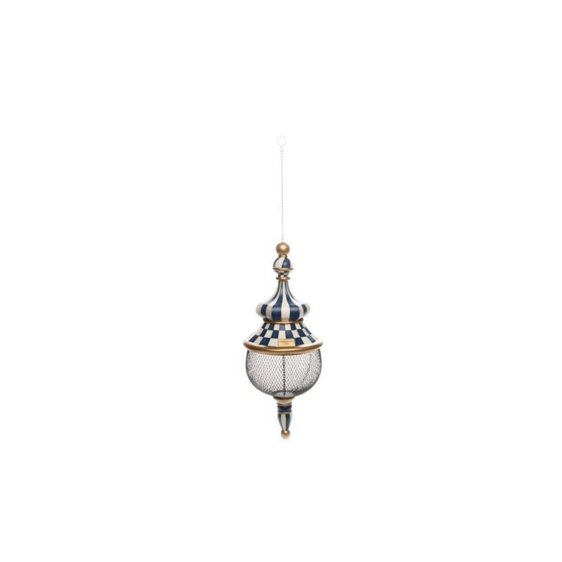 MacKenzie-Childs Royal Check Pendant Bird Feeder